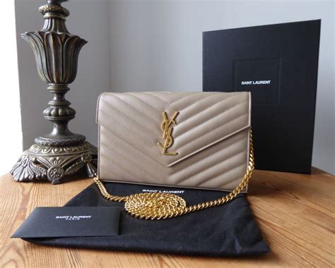 beige monogram ysl bag wallet on chain|YSL cassandra chain wallet.